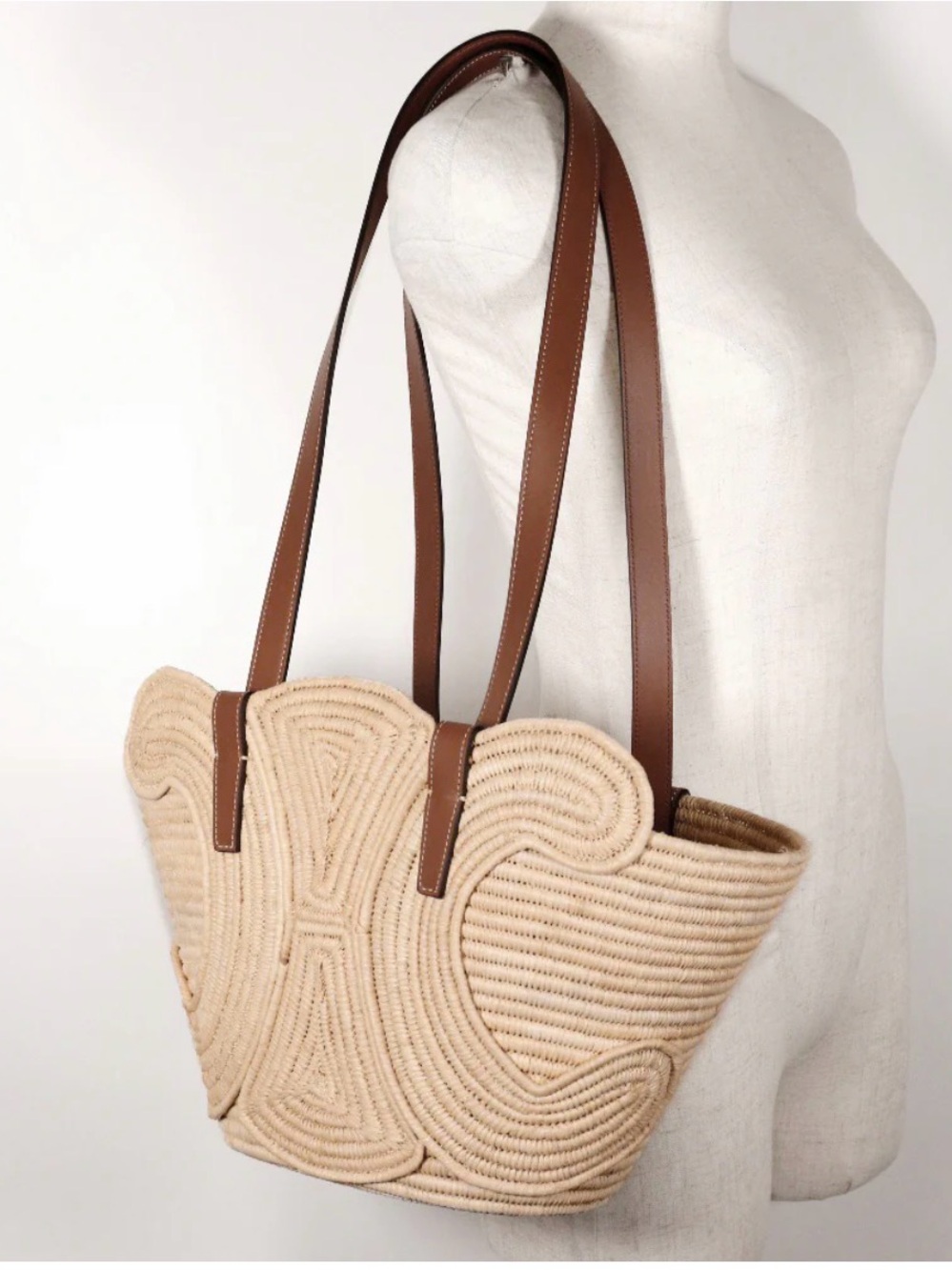 Celine Triomphe Small Raffia Bag - Picture 1 of 6